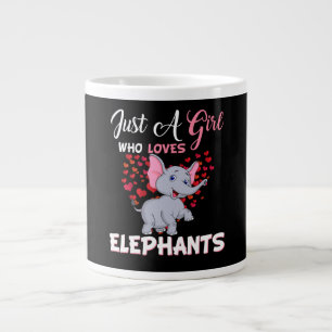 Just A Girl Who Loves Elephants Gifts Large Coffee Mug