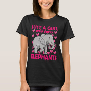 Just a Girl who Loves Elephants Zoo Elephant conse T-Shirt