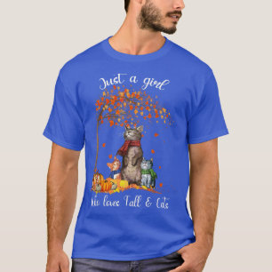 Just A Girl Who Loves Fall And Cats Pumpkin Spice T-Shirt