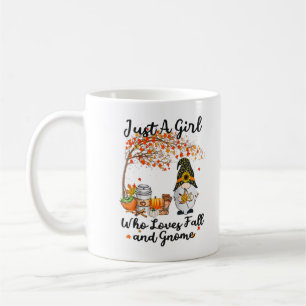 Just A Girl Who Loves Fall And Gnome Thanksgiving Coffee Mug