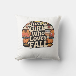 Just A Girl Who Loves Fall Classic T-Shirt.png Cushion