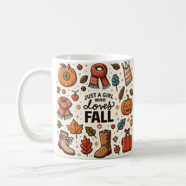 Just A Girl Who Loves Fall Coffee Mug (Left)