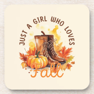 Just A Girl Who Loves Fall – Cosy Autumn Vibes Coaster