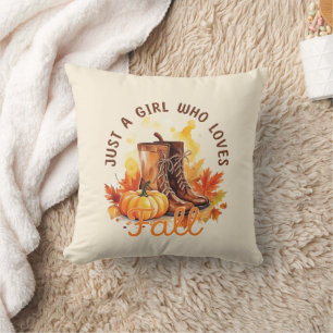 Just A Girl Who Loves Fall – Cosy Autumn Vibes Cushion