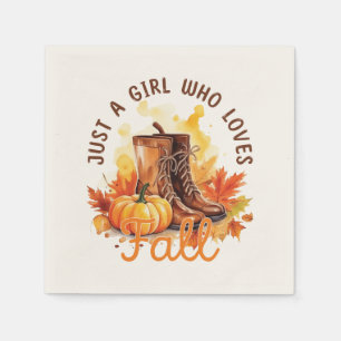 Just A Girl Who Loves Fall – Cosy Autumn Vibes Napkin