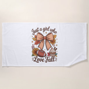 Just a Girl Who loves Fall Cosy Beach Towel