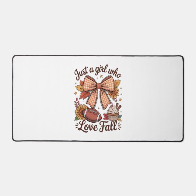 Just a Girl Who loves Fall Cosy Desk Mat (Front)