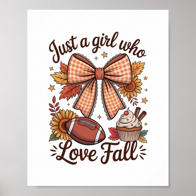 Just a Girl Who loves Fall Cosy Poster (Front)