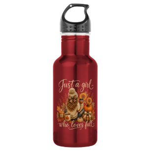 Just A Girl Who Loves Fall Cute Autumn 532 Ml Water Bottle
