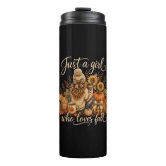 Just A Girl Who Loves Fall Cute Autumn Thermal Tumbler
