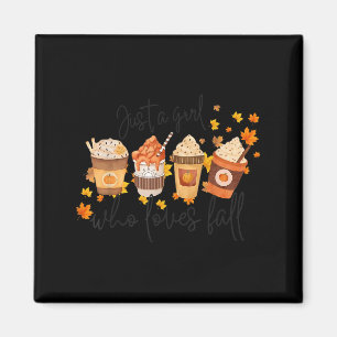 Just A Girl Who Loves Fall Pumpkin Football Cosy A Magnet