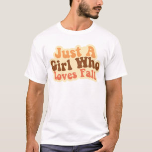 Just a Girl Who Loves Fall Pumpkin Halloween T-Shirt