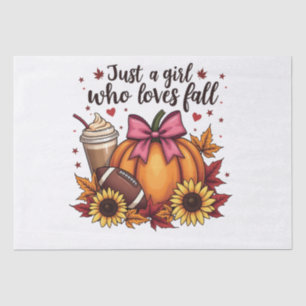 Just a Girl Who Loves Fall Pumpkin Spice Latte Tissue Paper