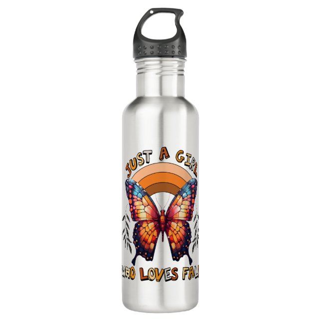 Just a Girl Who Loves Fall Thankgiving 710 Ml Water Bottle (Front)