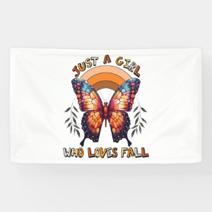 Just a Girl Who Loves Fall Thankgiving Banner