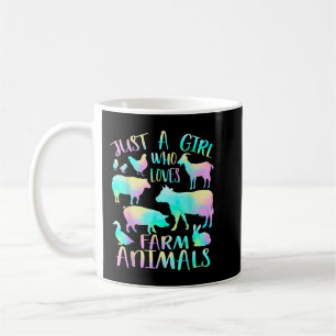 Just a Girl Who Loves Farm Animals Cows Pigs Goats Coffee Mug