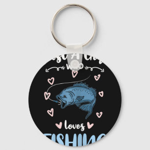 Just A Girl Who Loves Fishing Key Ring