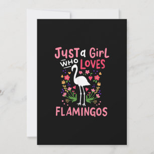 Just A Girl Who Loves Flamingo Holiday Card