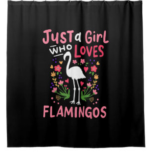 Just A Girl Who Loves Flamingo Shower Curtain