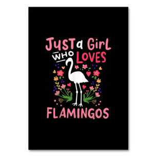 Just A Girl Who Loves Flamingo Table Number