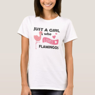 Just A Girl Who Loves Flamingos Cute Animal T-Shirt