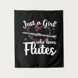 Just A Girl Who Loves Flutes Tapestry
