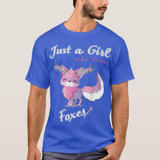 Just A Girl Who Loves Foes Kawaii Flower Fo Anime  T-Shirt
