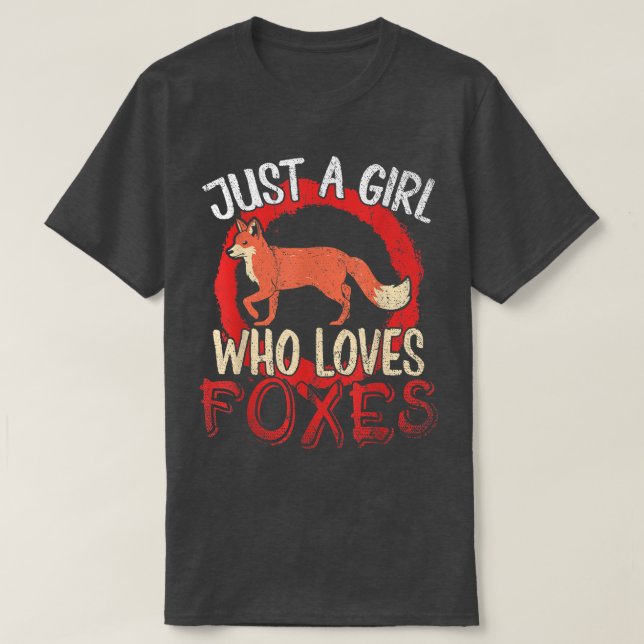 Just A Girl Who Loves Foes Women Forest Animal Lov T-Shirt (Design Front)