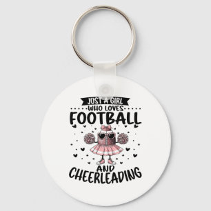 Just A Girl Who Loves Footll And Cheerleading Chee Key Ring