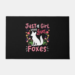 Just A Girl Who Loves Foxes And Flower Doormat