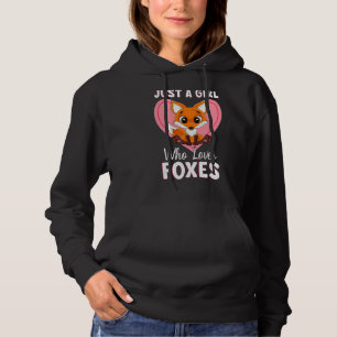 Just A Girl Who Loves Foxes Cute Fox Girl Woman 2 Hoodie