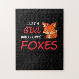Just A Girl Who Loves Foxes Jigsaw Puzzle