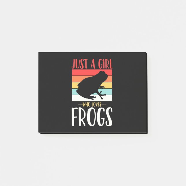 Just A Girl Who Loves Frog Post-it Notes (Front)