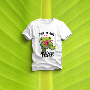 Just A Girl Who Loves Frogs Cute Frog Girl T-Shirt