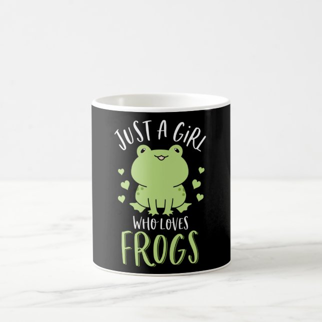 Just A Girl Who Loves Frogs Cute Frog Lover Gift Coffee Mug (Center)