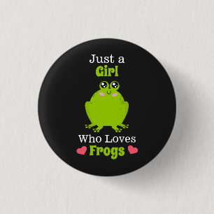 Just A Girl Who Loves Frogs Frog Lover 3 Cm Round Badge