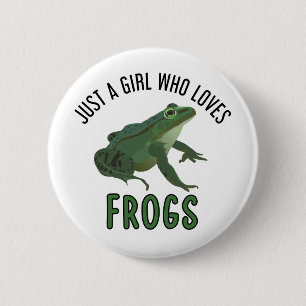 Just a girl who loves frogs Frog lover gifts 6 Cm Round Badge