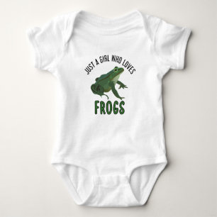 Just a girl who loves frogs Frog lover gifts Baby Bodysuit