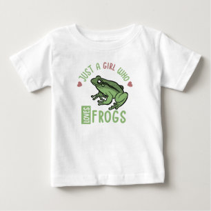 Just a girl who loves frogs Frog lover gifts Baby T-Shirt