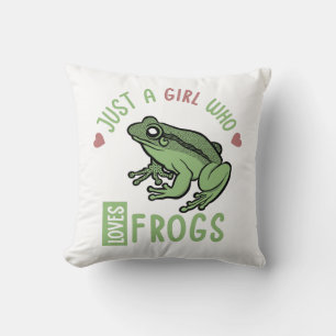 Just a girl who loves frogs Frog lover gifts Cushion