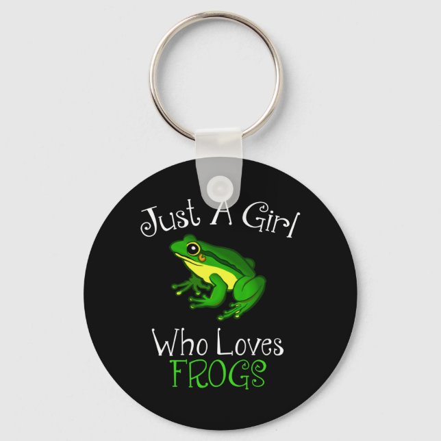 Just A Girl Who Loves Frogs Funny Frog Lover Key Ring (Front)
