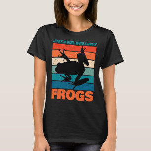 Just A Girl Who Loves Frogs - Retro Animal T-Shirt