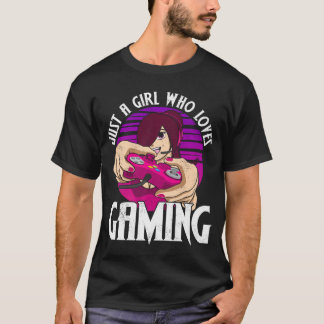 Just a Girl Who Loves Gaming Gambling Women Premiu T-Shirt