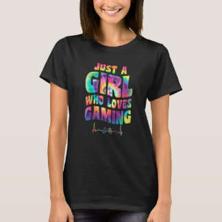 Just A Girl Who Loves Gaming Gamer Girl Video Game T-Shirt