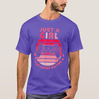 Just A Girl Who Loves Gaming vintage T-Shirt