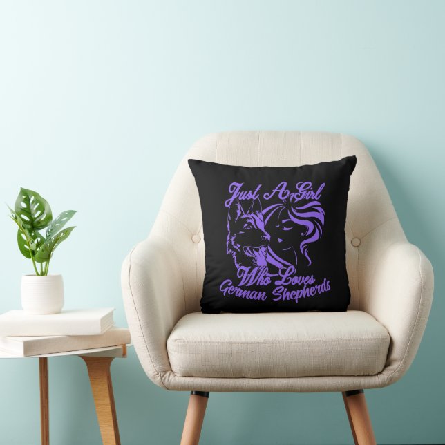 Just a Girl Who Loves German Shepherds Cushion (Chair)