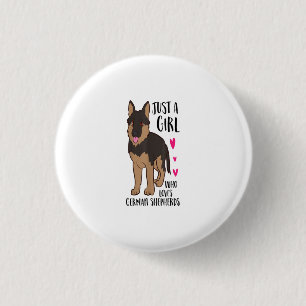 Just A Girl Who Loves German Shepherds Dog 3 Cm Round Badge
