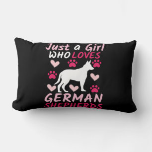 Just A Girl Who Loves German Shepherds Lumbar Cushion