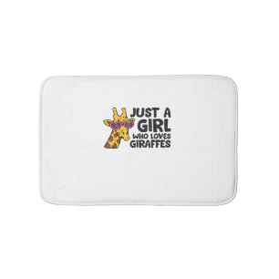 Just a Girl Who Loves Giraffes _3 Bath Mat