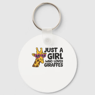 Just a Girl Who Loves Giraffes _3 Key Ring